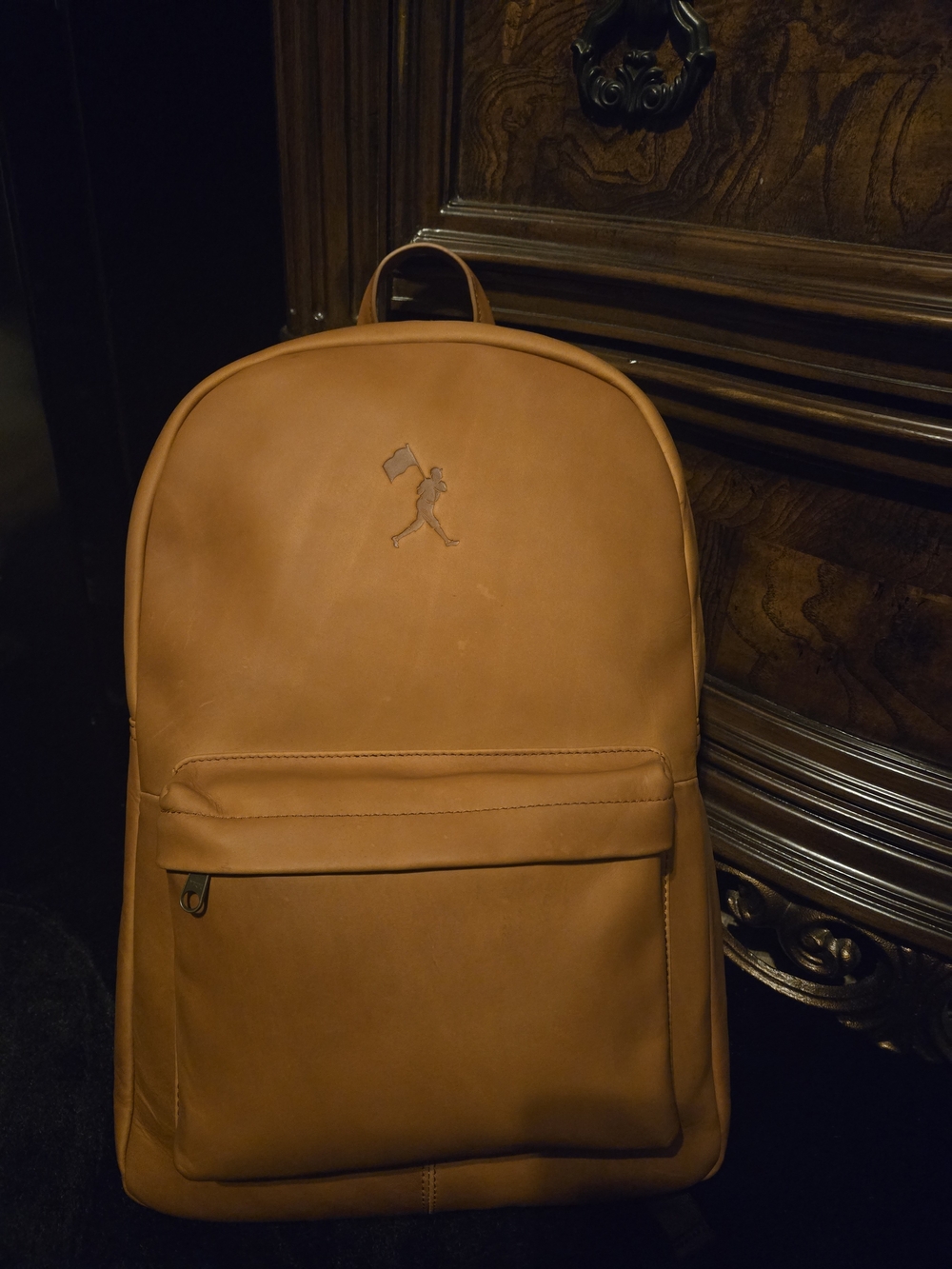 Baseballism Glove Tan Leather Backpack Cognac Brown Premium